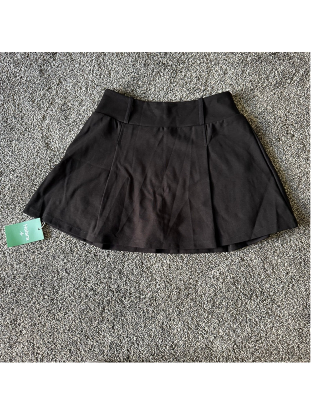 Women's NWT Halara High Waisted Pleated Mini 2-in-1 Casual Skirt Skort Black XS - Picture 6 of 8